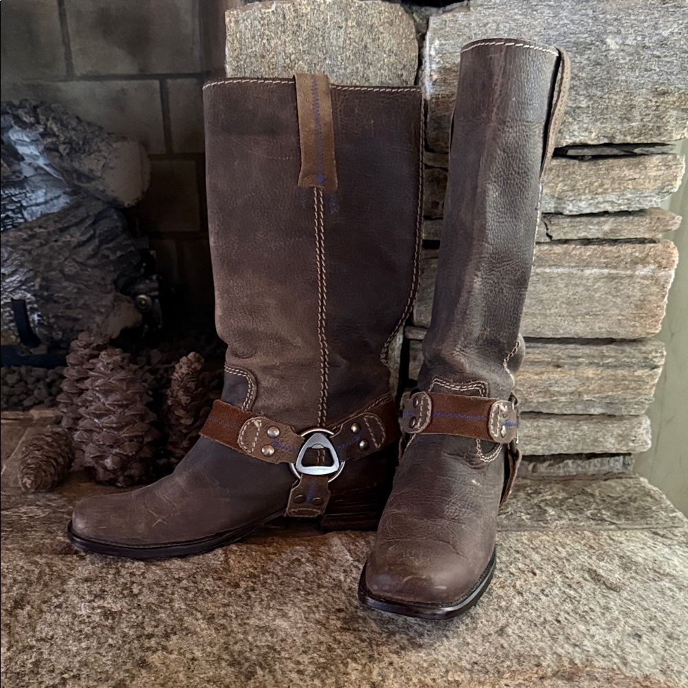 Bed Stu Leather Brown Heeled Boots 6M